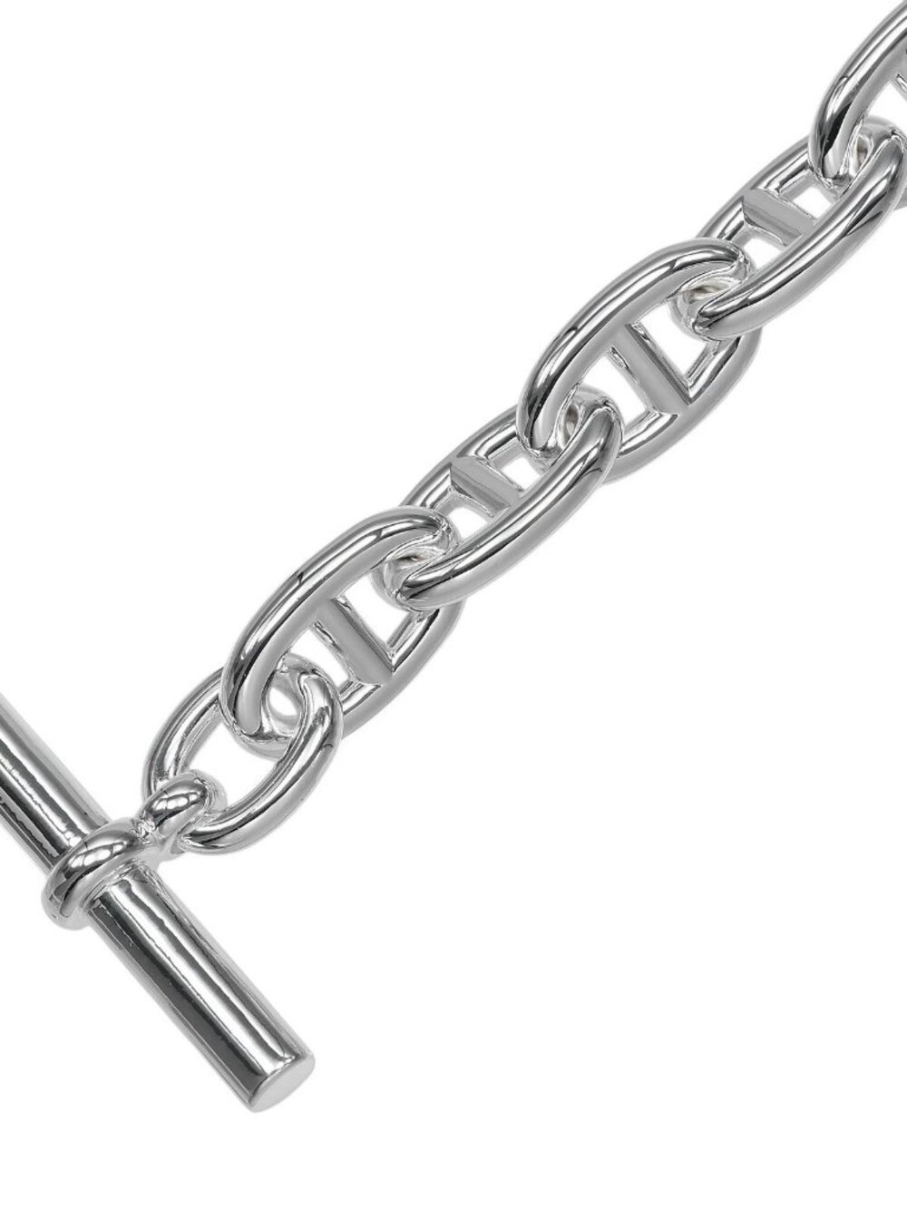 HERMES Chaine d'Ancre TGM 13 links Bracelet Silver925 121.5g Women - Picture 5 of 8